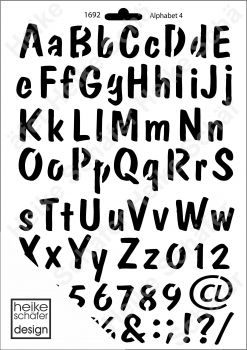 Schablone-Stencil A4 032-1692 Alphabet 4